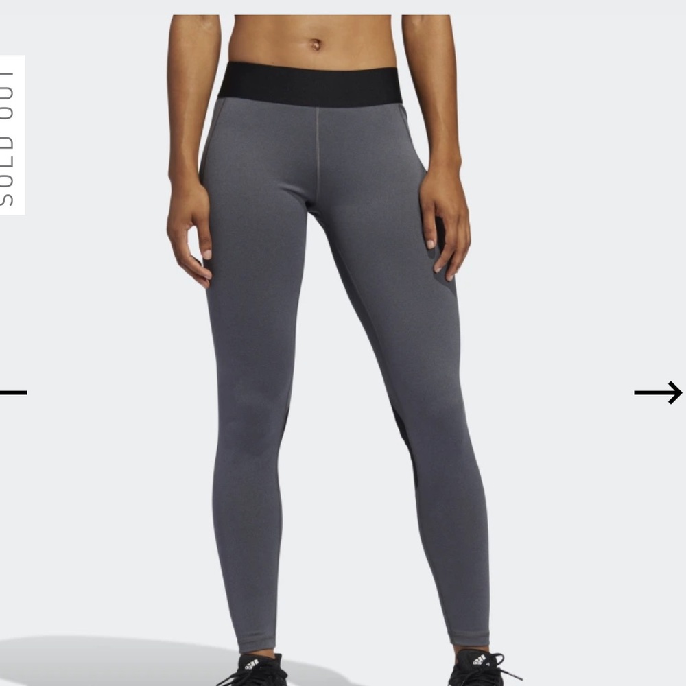 Grey Adidas AlphaSkin Leggings